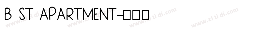 B ST APARTMENT字体转换